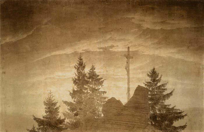 Caspar David Friedrich Cross in the Mountains oil painting image